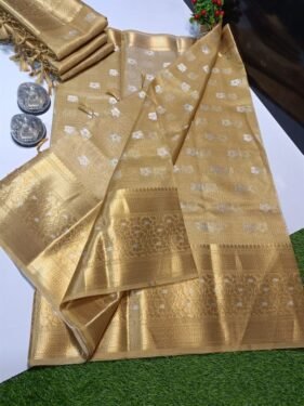 Golden Banarsi Tissue Sarees